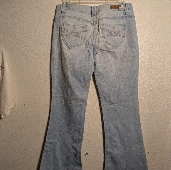 Mudd Size 3 Flare Wide Light Blue Women's Jeans Pre-owned - Picture 8 of 8